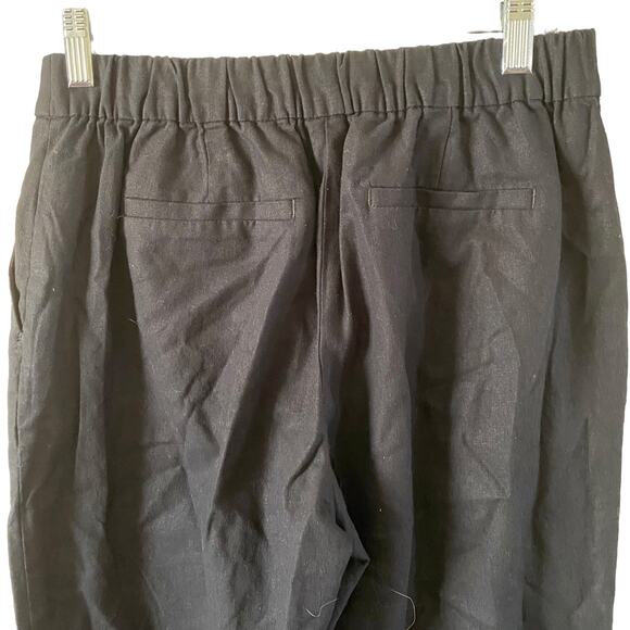 NWT J. CREW Factory Women Petite Elastic-Back Cotton-Linen Pant Size 4P Sailor - Picture 5 of 8